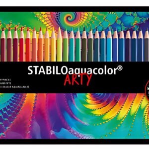 STABILO Crayon de couleur aquacolor "ARTY", étui métallique