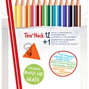 STABILO Crayon de couleur triangulaire épais TRIO, étui