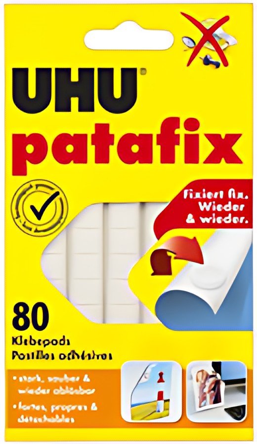 UHU Pâtes adhésives patafix, repositionnable, blanc