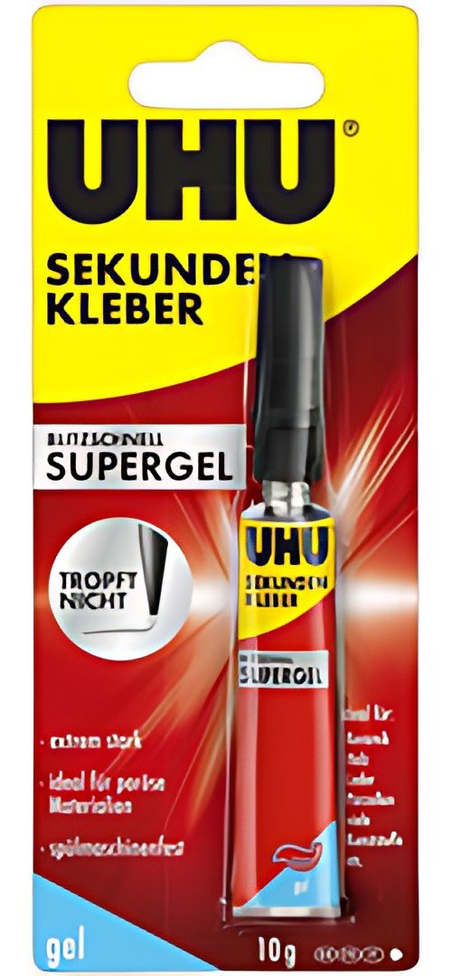 UHU Colle instantanée SUPERGEL, avec solvant, tube de 10 g
