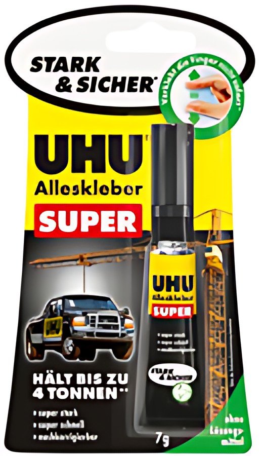 UHU Colle universelle SUPER, 7 g, sur carte blister