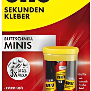 UHU Colle instantanée blitzschnell MINIS, 3 tubes de 1 g