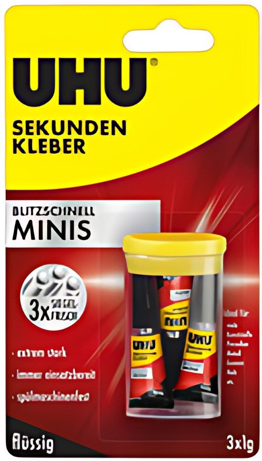 UHU Colle instantanée blitzschnell MINIS, 3 tubes de 1 g