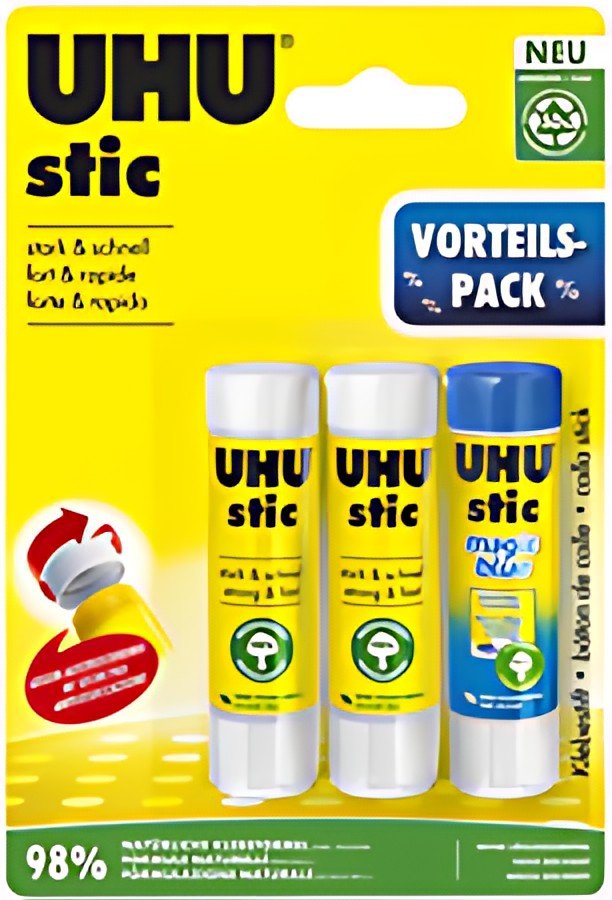 UHU Pack économique Bâtons de colle stic et stic Magic