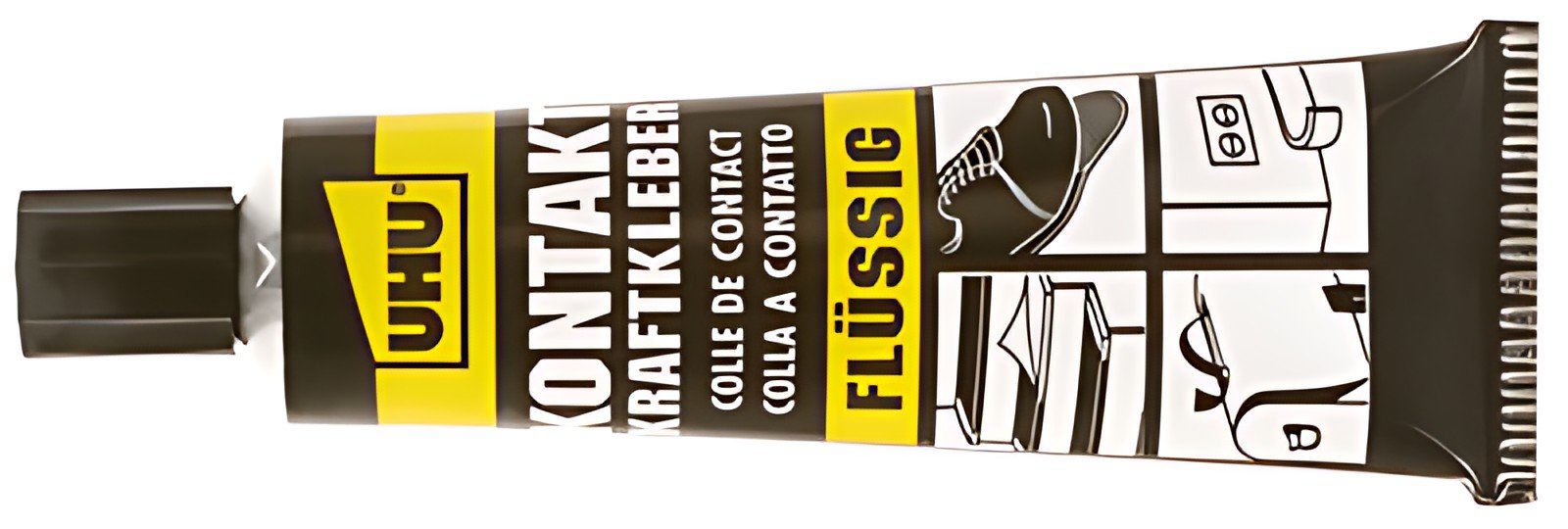 UHU colle forte de contact, fluide, contient du solvant,120g