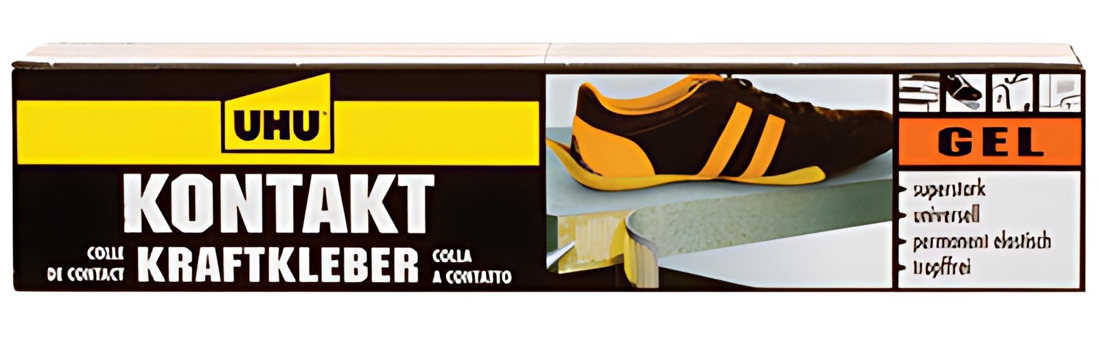UHU Colle de contact forte, Gel, avec du solvant, 120 g