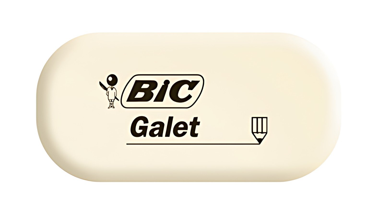 BIC Gomme en caoutchouc Galet, blanc, oval