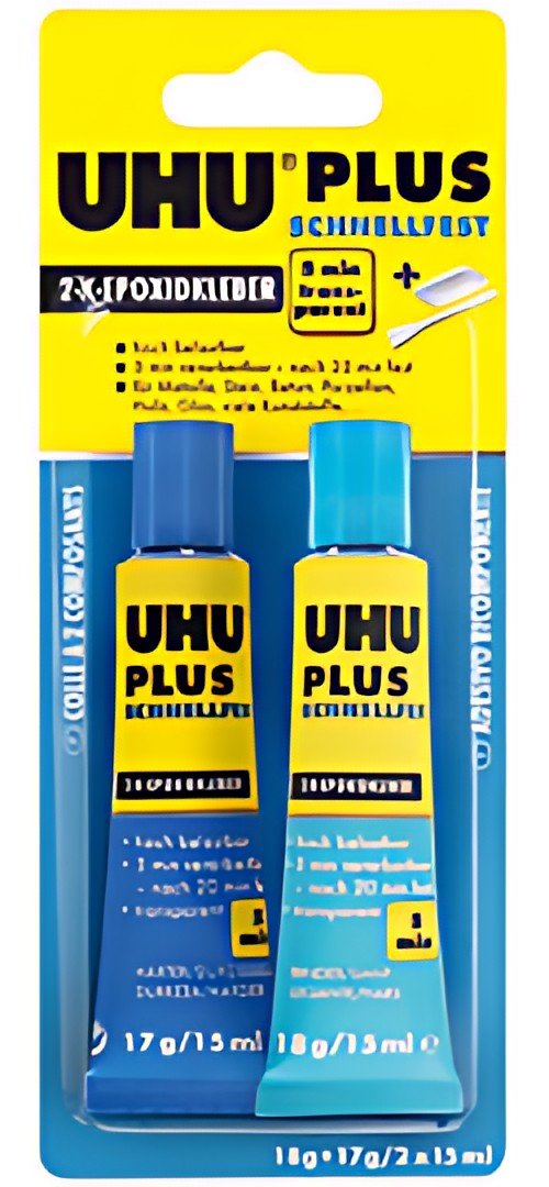 UHU Colle à 2 composants plus adhérence rapide, tube de 35 g