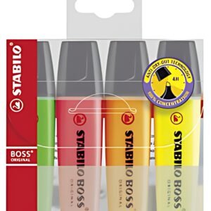 STABILO Surligneur "BOSS ORIGINAL", étui en PET de 4