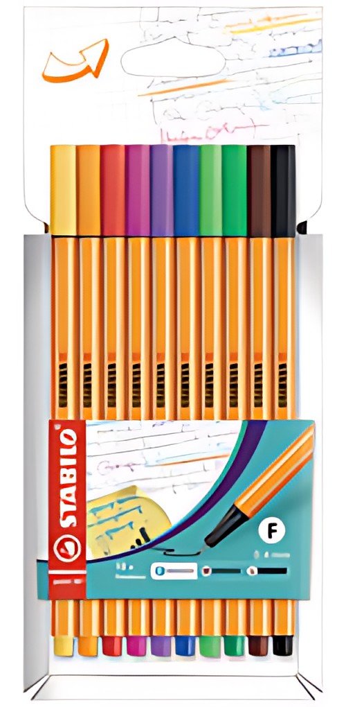 STABILO Feutre à pointe fine point 88, étui carton de 10