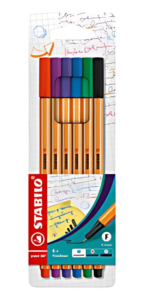 STABILO Feutre à pointe fine point 88, étui carton de 6