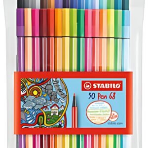 STABILO Feutre Pen 68, étui en plastique de 20