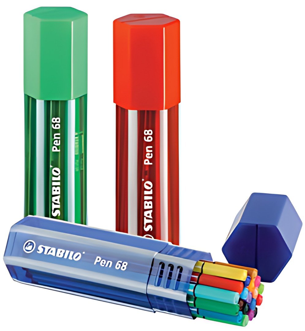STABILO Feutre Pen 68, Big Pen Box de 20, assorti