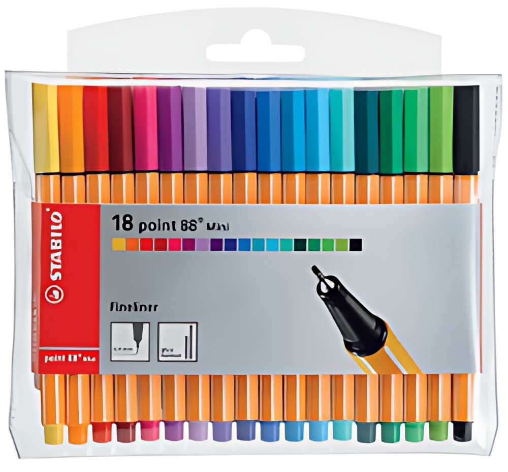 STABILO Feutre à pointe fine point 88 mini, étui plastique