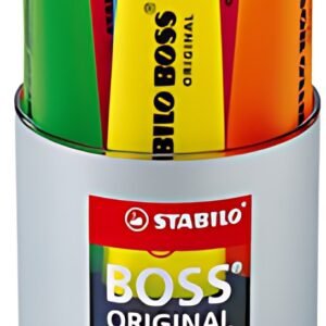 STABILO Surligneur BOSS ORIGINAL, boîte ronde de 6