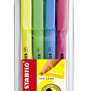 STABILO Surligneur flash, étui PP de 4