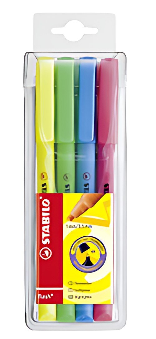 STABILO Surligneur flash, étui PP de 4