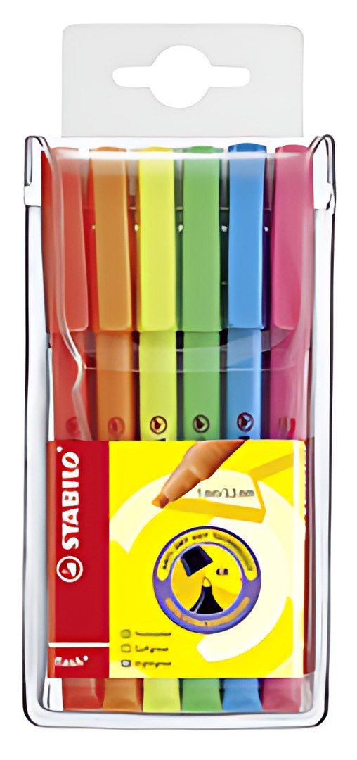 STABILO Surligneur flash, étui PP de 6