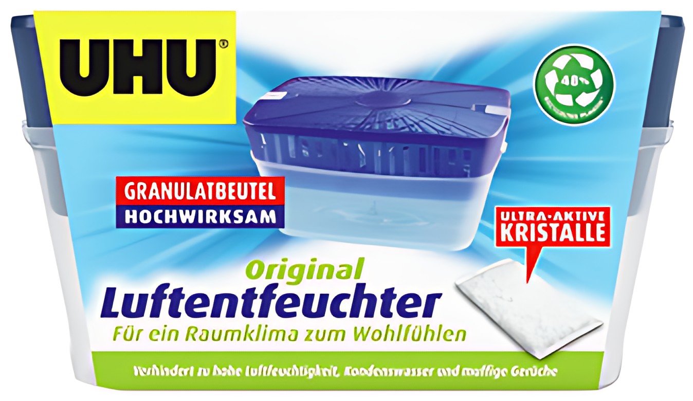 UHU Déshumidificateur, pour les pièces jusqu'à 80 m3,