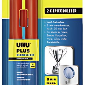 UHU Colle à deux composants plus adhérence rapide, 27 g