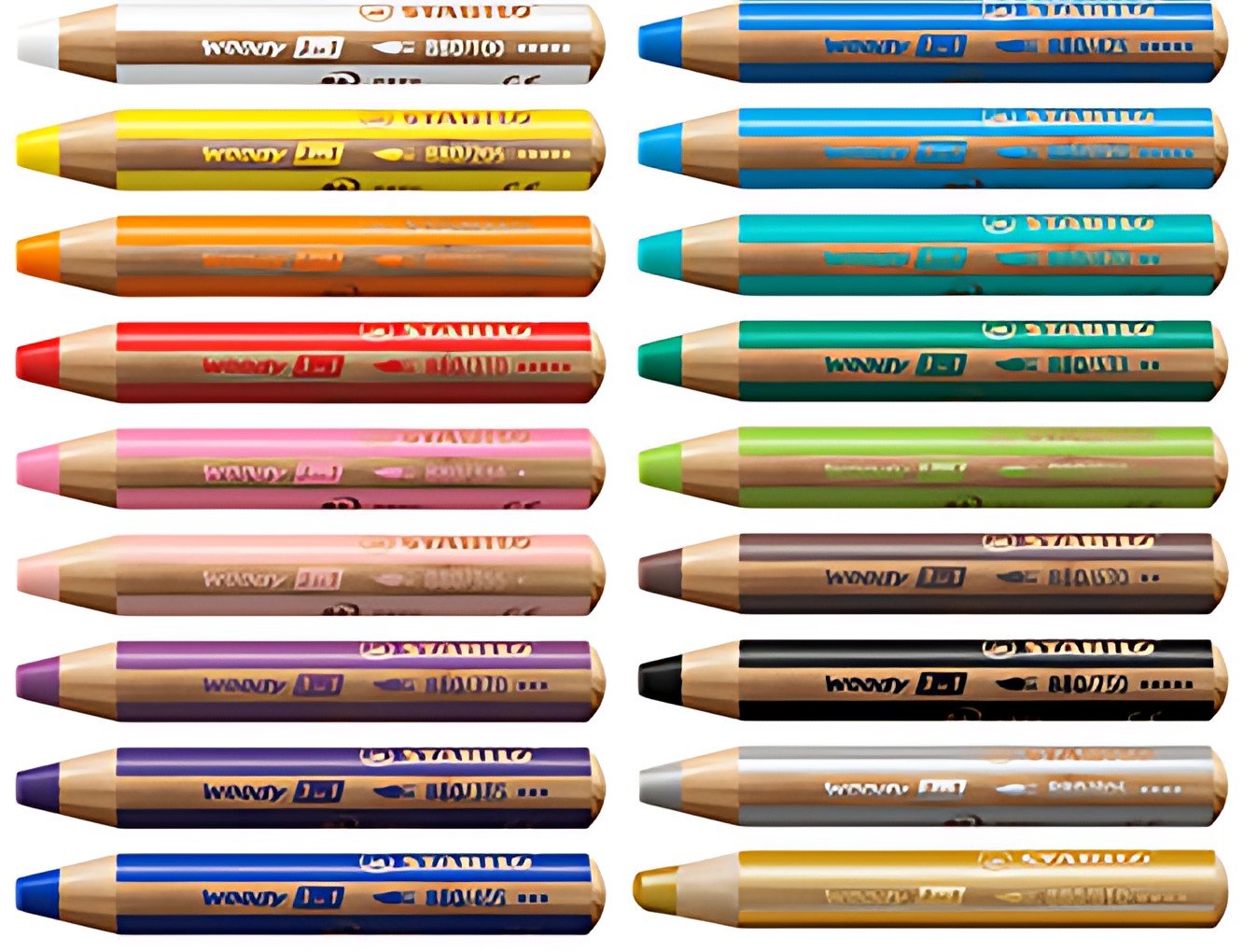 STABILO Crayon multi-talents woody 3 en 1, rond,rose abricot