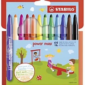 STABILO Feutre power max, rond, étui en carton de 12