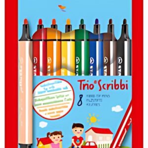 STABILO Feutre Trio Scribbi, étui en carton de 8