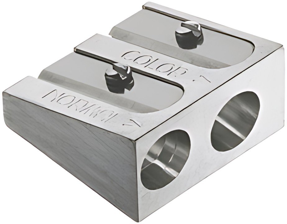 FABER-CASTELL Taille-crayon 2 trous en métal, argent