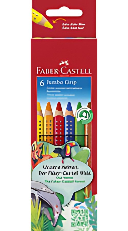 FABER-CASTELL Crayons de couleur JUMBO GRIP, étui en carton