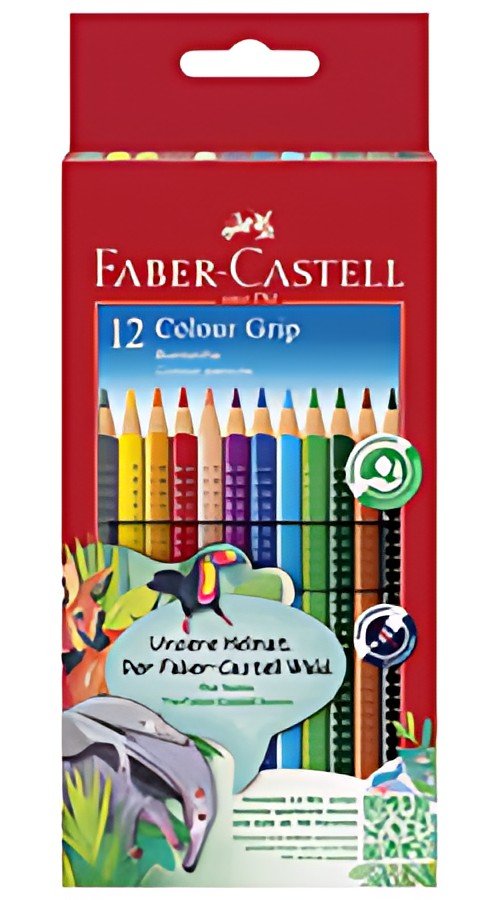 FABER-CASTELL Crayons de couleur Colour GRIP, étui de 12