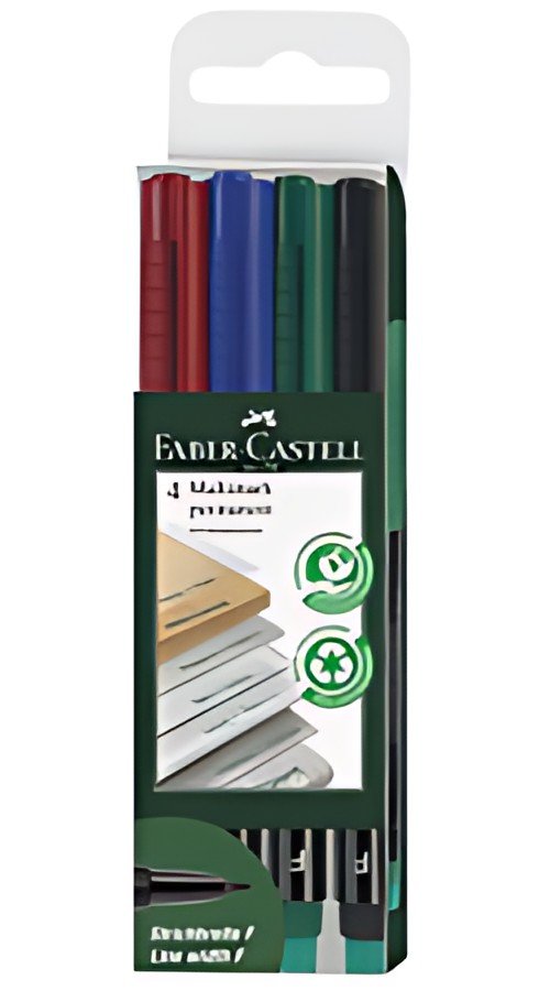 FABER-CASTELL Marqueur permanent MULTIMARK F, étui de 4