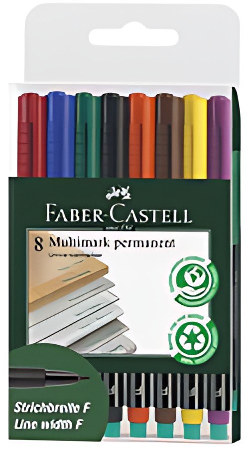 FABER-CASTELL Marqueur permanent MULTIMARK M, étui de 8