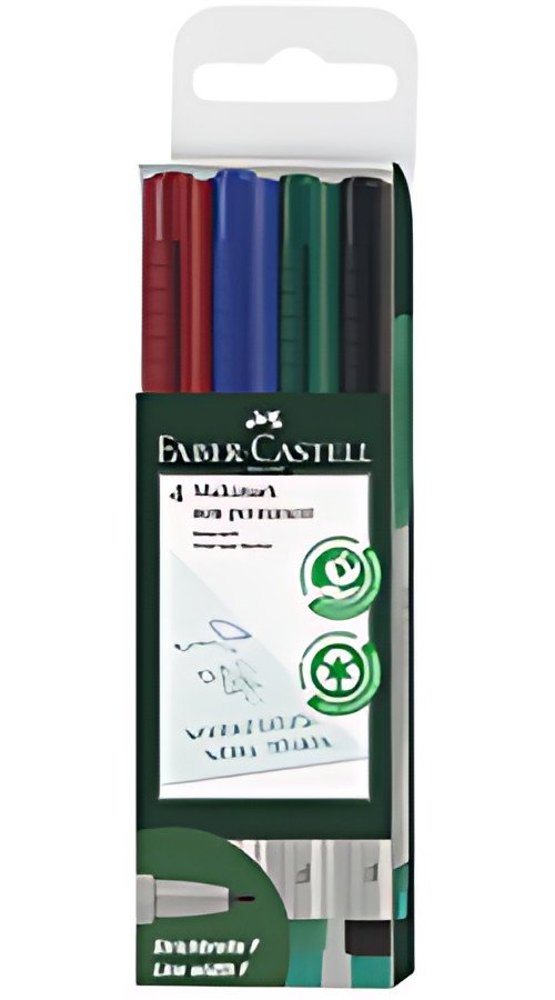 FABER-CASTELL Marqueur NonPermanent MULTIMARK F, étui de 4