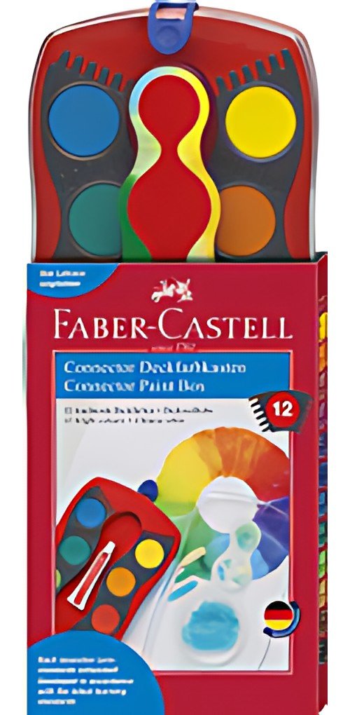 FABER-CASTELL Palette de peinture CONNECTOR, 12 couleurs