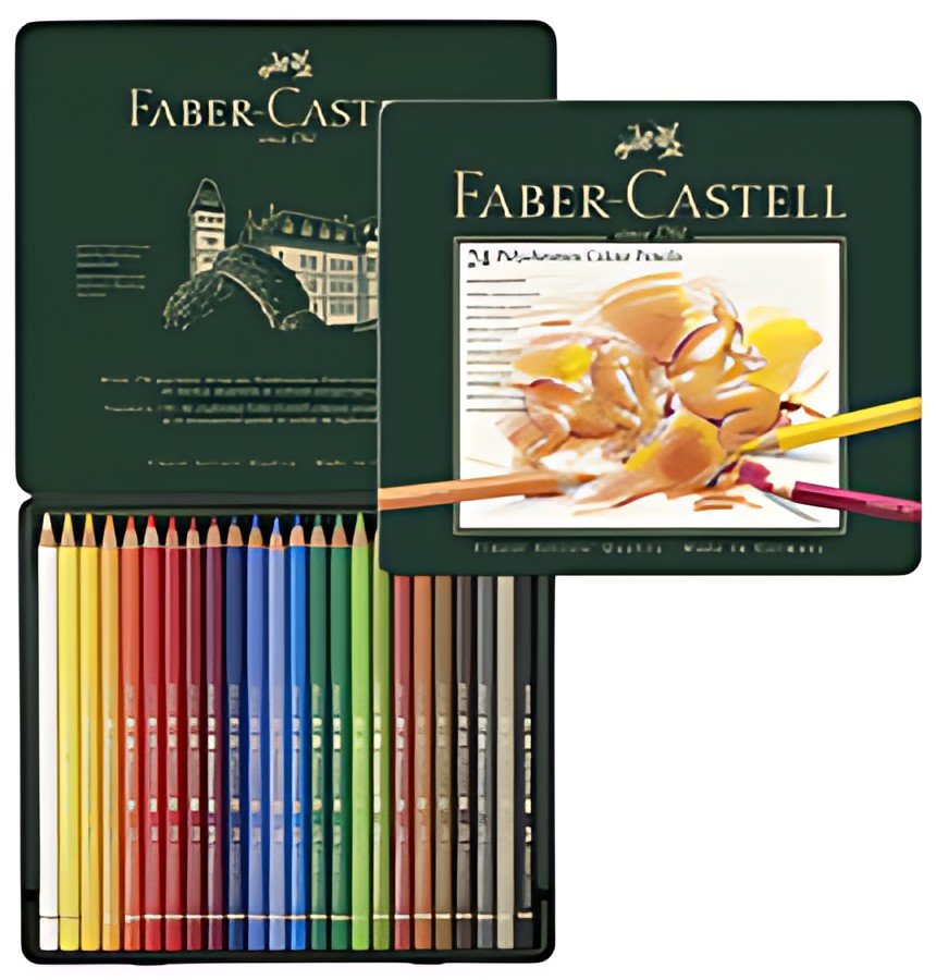 FABER-CASTELL Crayons de couleur POLYCHROMOS, étui en métal