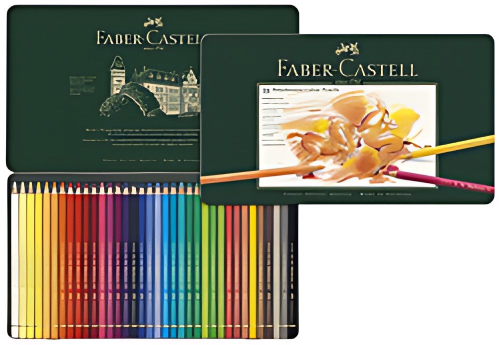 FABER-CASTELL Crayons de couleur POLYCHROMOS, étui en métal