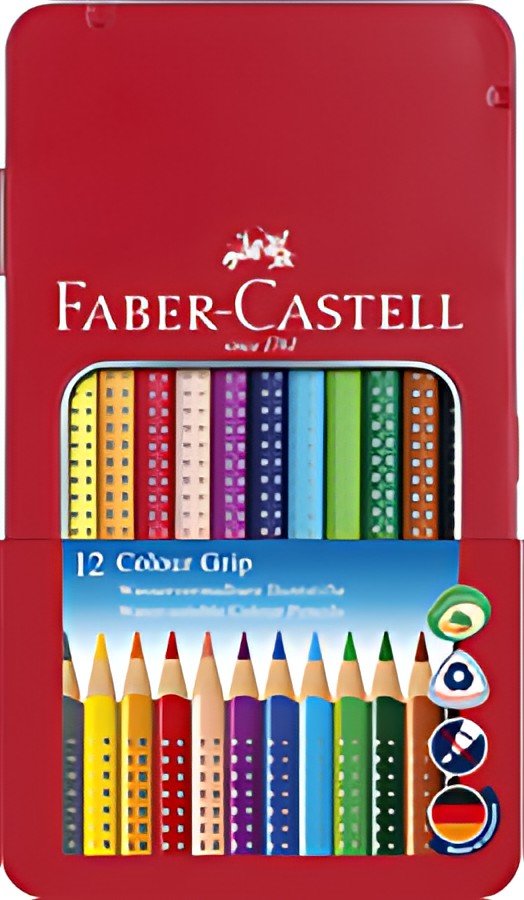 FABER-CASTELL Crayon de couleur Colour GRIP, étui de 12