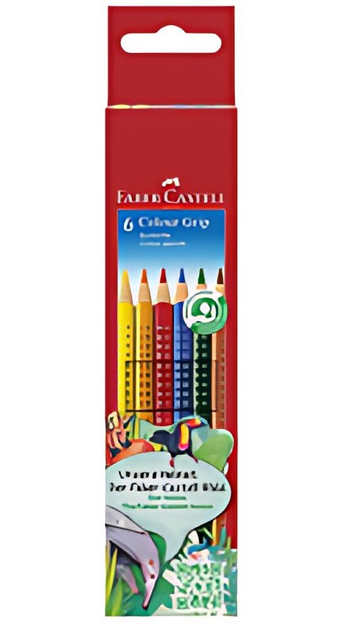 FABER-CASTELL Crayons de couleur Colour GRIP, étui de 6