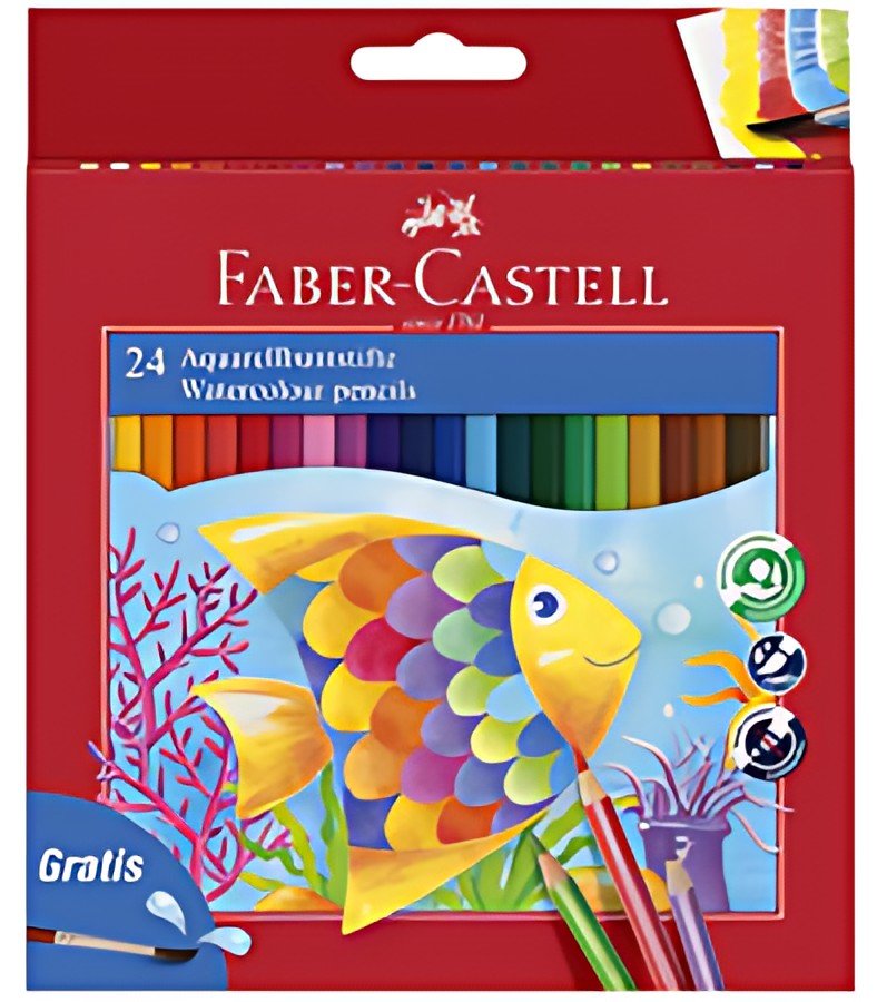 FABER-CASTELL Crayons couleur KINDER-AQUARELLE, étui carton