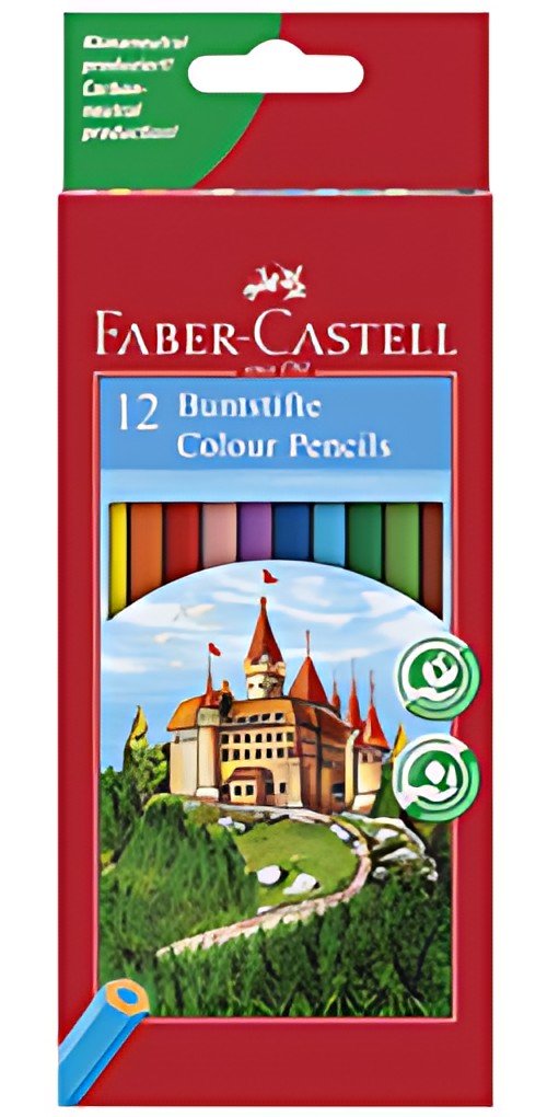 FABER-CASTELL Crayons de couleur hexagonaux CASTLE, étui en