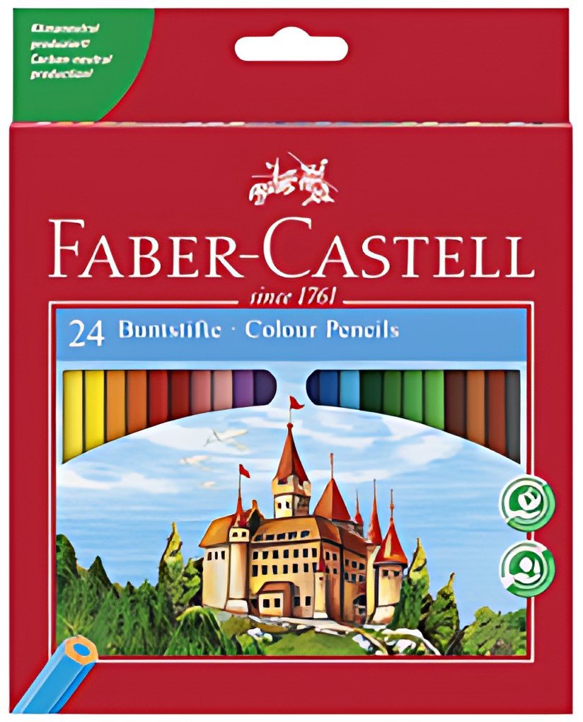 FABER-CASTELL Crayons de couleur hexagonaux CASTLE étui en