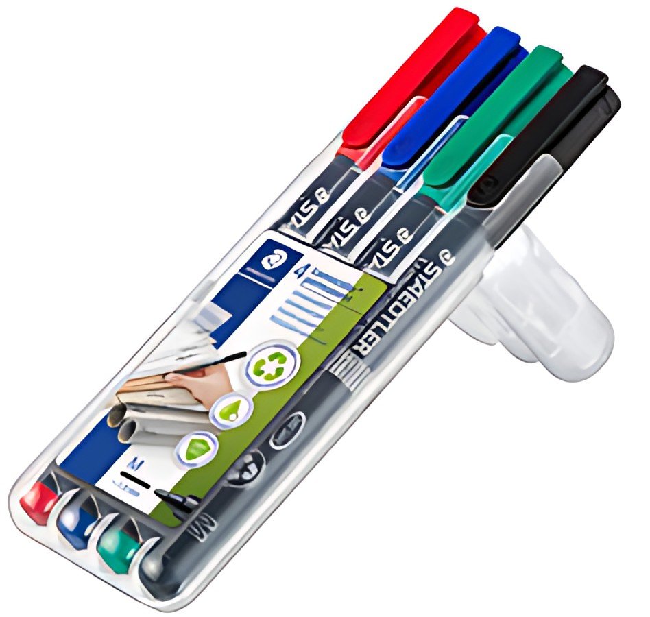 STAEDTLER Marqueur permanent 317M Lumocolor, étui de 4