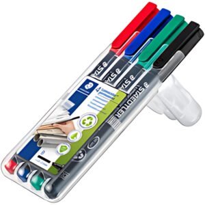 STAEDTLER Marqueur permanent 314B Lumocolor, étui de 4