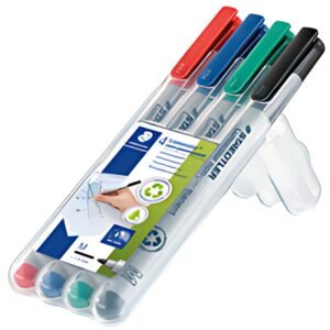STAEDTLER Marqueur non permanent 315M Lumocolor, étui de 4