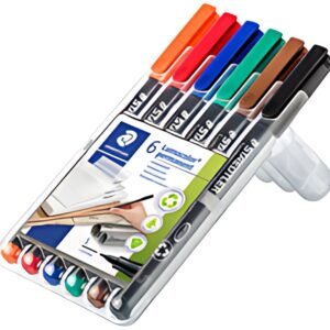 STAEDTLER Marqueur permanent 313S Lumocolor, étui de 6