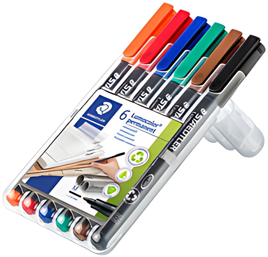 STAEDTLER Marqueur permanent 317M Lumocolor, étui de 6