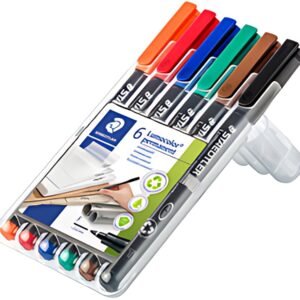 STAEDTLER Marqueur permanent 318F Lumocolor, étui de 6
