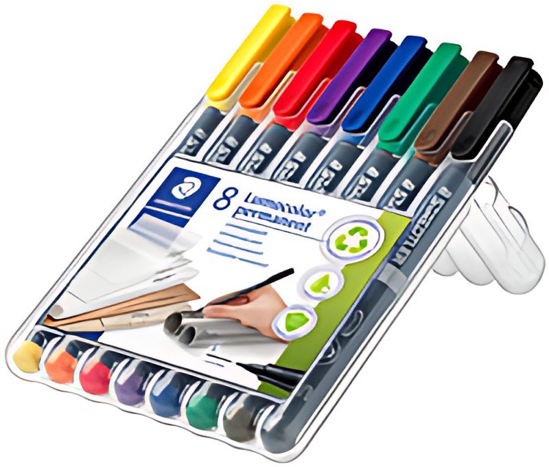 STAEDTLER Marqueur permanent 313S Lumocolor, étui de 8