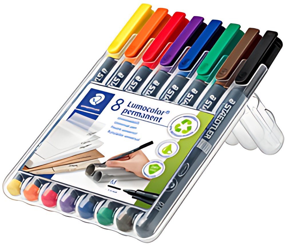 STAEDTLER Marqueur permanent 317M Lumocolor, étui de 8