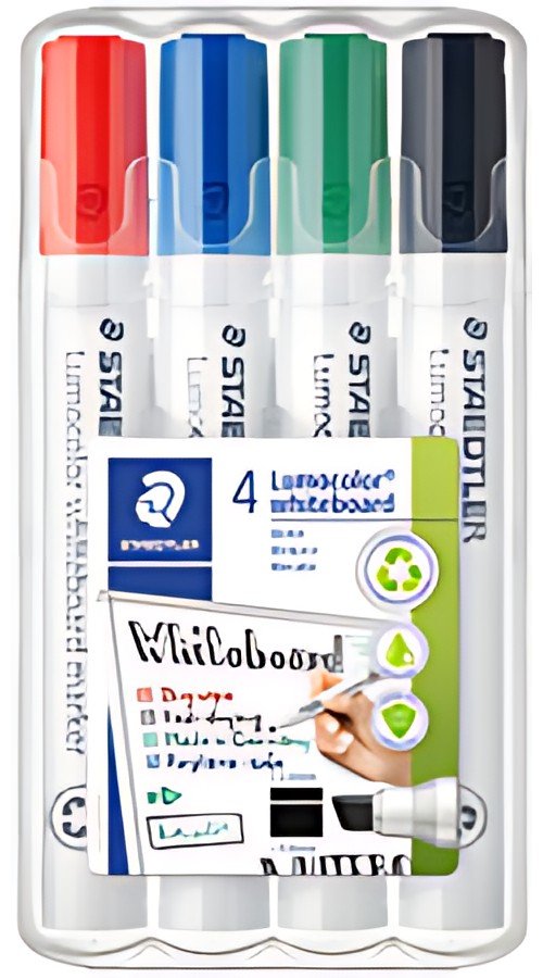 STAEDTLER Marqueur tableau blanc 351B Lumocolor, étui de 4